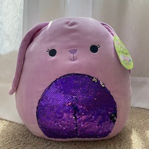 Squishmallow 12in Bunny w/ sequins Bubbles